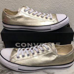 Converse gold metallic sneakers